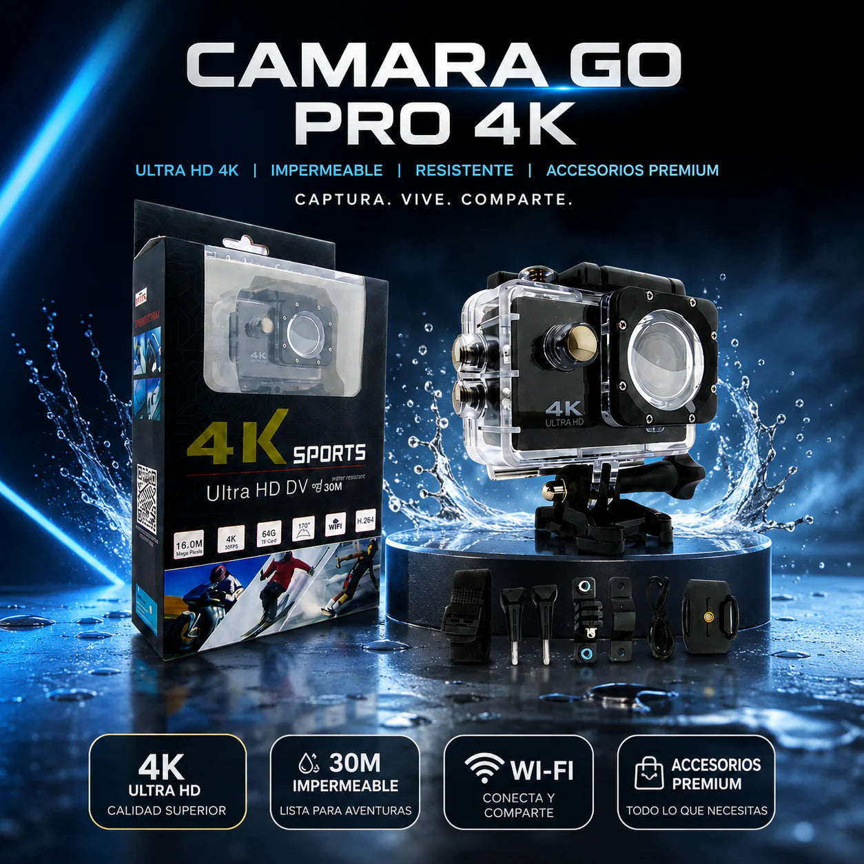 CÁMARA GOPRO ULTRARRESISTENTE